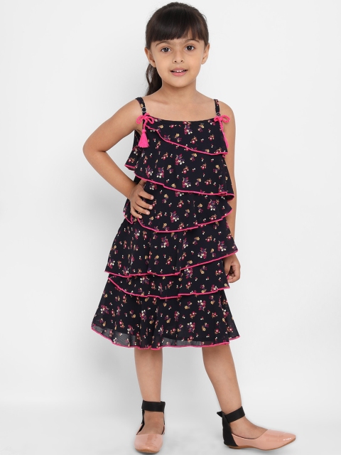 

Nauti Nati Girls Navy Blue Printed A-Line Dress
