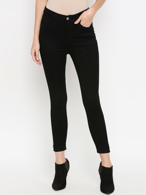 

Kraus Jeans Women Black Super Skinny Fit High-Rise Clean Look Jeans