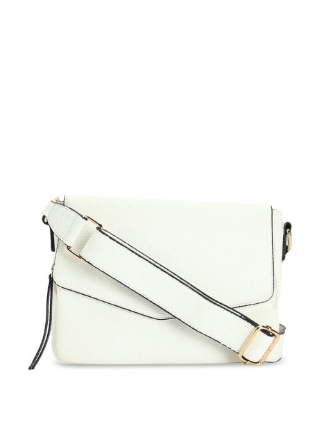 FOREVER 21 Cream-Coloured Textured Sling Bag