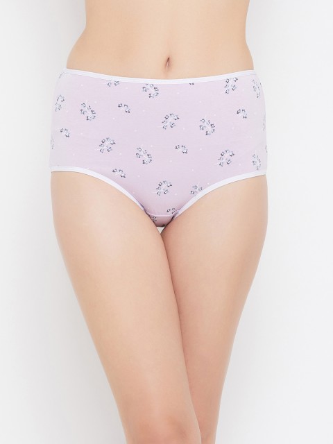 

Clovia Women Purple & White Printed Hipster Briefs-PN3170E12