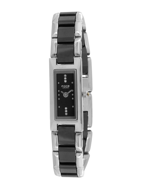 

FOCE Women Black Embellished Dial & Black Ceramic Analogue Watch FWW390LSM