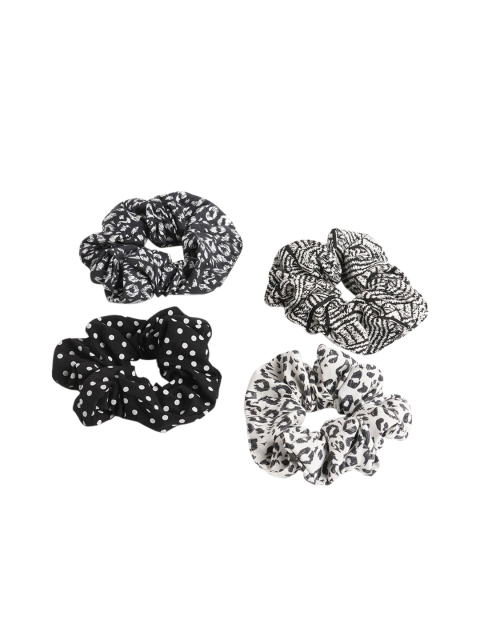 

ToniQ Women Black & White Set of 4 Ponytail Holders