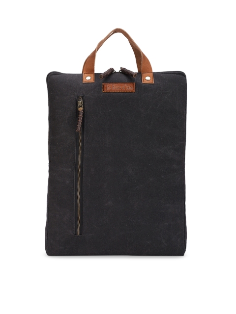 

The House of Tara Unisex Black & Brown Colourblocked Waterproof Laptop Bag