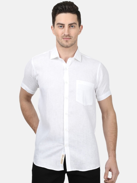 

Monte Carlo Men White Regular Fit Solid Casual Shirt