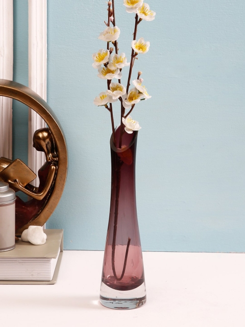 

TAYHAA Burgundy Solid Glass Flower Vase