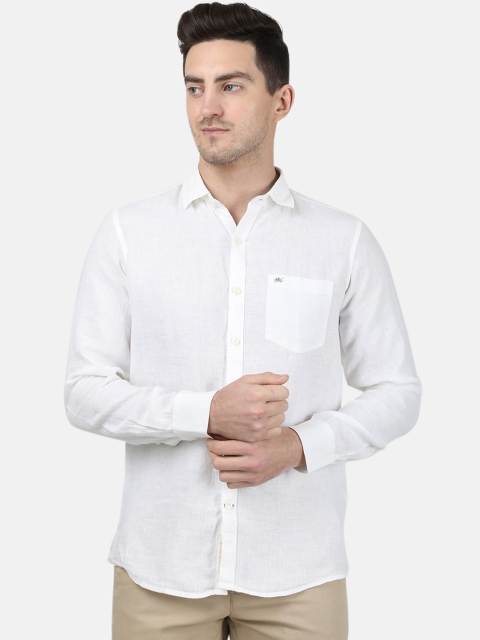 

Monte Carlo Men White Regular Fit Solid Casual Shirt