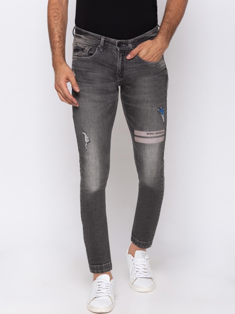 

SPYKAR Men Grey Slim Fit Low-Rise Low Distress Jeans