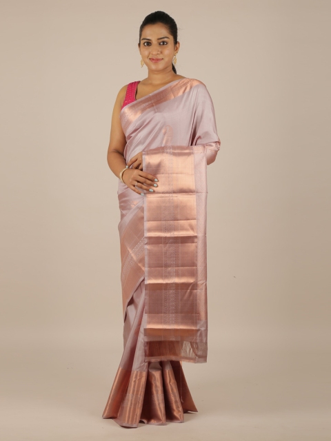 

Pothys Peach-Coloured Pure Silk Woven Design Kanjeevaram Saree