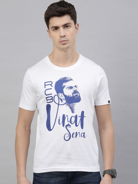 

Bushirt Men White Virat Kohli Printed Round Neck T-shirt