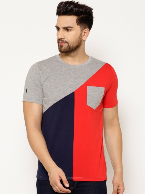 

EPPE Men Grey Colourblocked Round Neck T-shirt