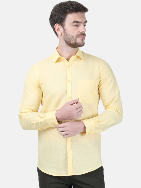 

Monte Carlo Men Yellow Regular Fit Solid Casual Shirt
