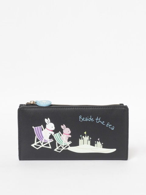 

Ginger by Lifestyle Women Black Printed Two Fold Wallet