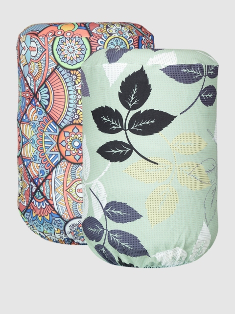 

Cortina Set Of 2 Printed Water Dispenser Covers, Green