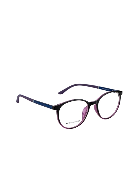 

Gold Berg Unisex Black & Blue Solid Full Rim Round Frames GB-99108_PUR