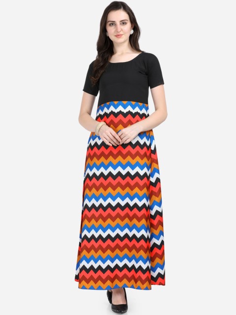 

Florence Women Black & Red Printed Maxi Dress