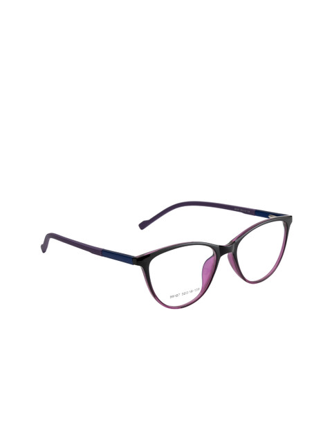 

Gold Berg Women Black & Purple Solid Full Rim Cateye Frames