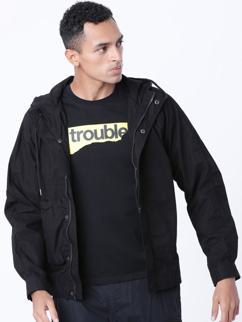 

Ecko Unltd Men Black Printed Lightweight Cotton Tailored Jacket