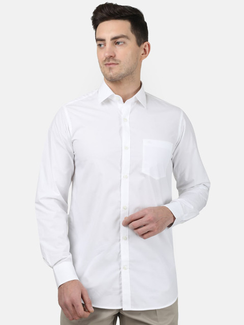 

Monte Carlo Men White Regular Fit Solid Casual Shirt