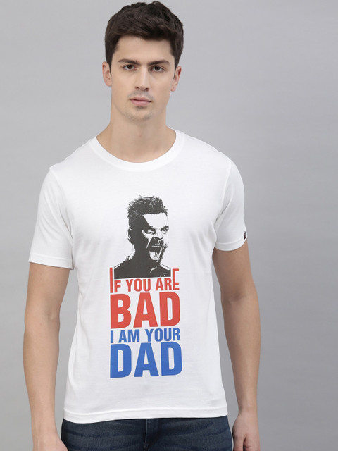 

Bushirt Men White Virat Kholi Printed Round Neck T-shirt