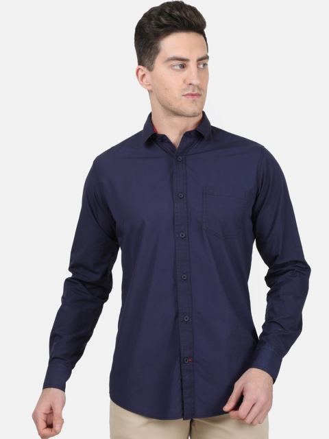 

Monte Carlo Men Navy Blue Slim Fit Solid Casual Shirt