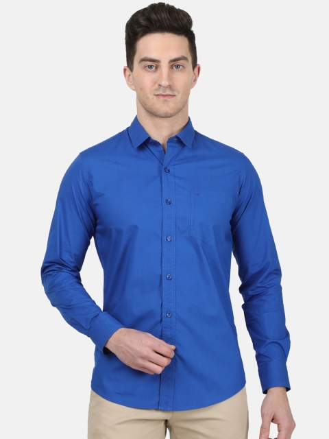 

Monte Carlo Men Blue Slim Fit Solid Casual Shirt