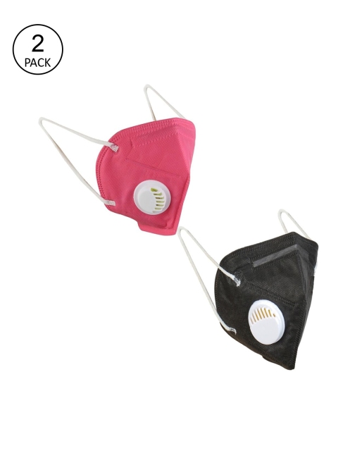 

OOMPH Pack Of 2 Anti-Pollution Reusable 5-Ply N95 Masks, Pink