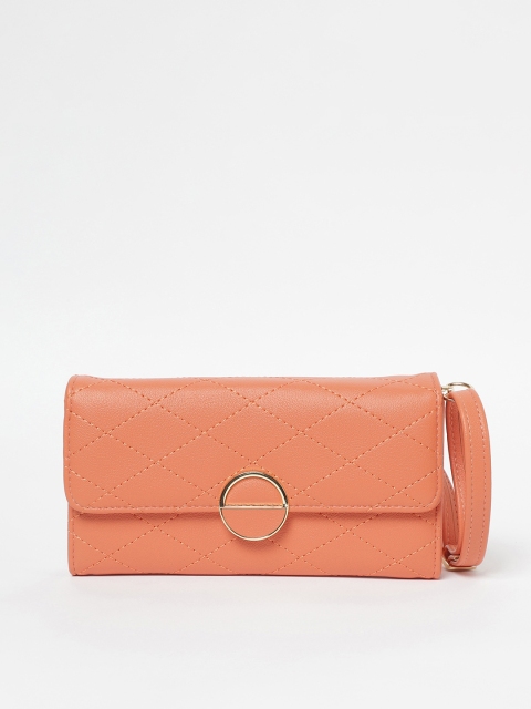

Ginger by Lifestyle Women Orange Textured Two Fold Wallet
