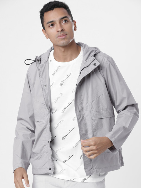 

Ecko Unltd Men Grey Solid Lightweight Tailored Jacket