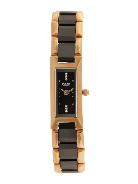 

FOCE Women Black Embellished Dial & Ceramic Analogue Watch - FWW390LRM-BLACK