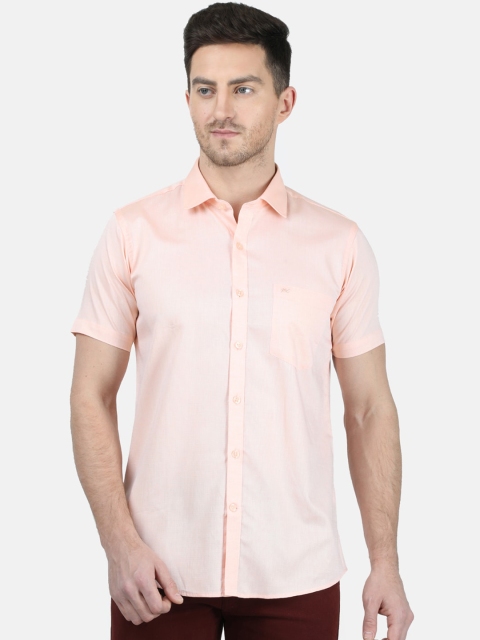 

Monte Carlo Men Orange Regular Fit Solid Casual Shirt