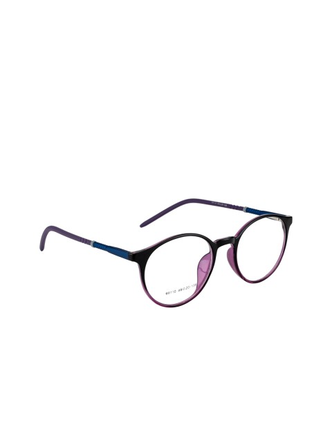 

Gold Berg Unisex Black & Purple Solid Full Rim Round Frames GB-99110_PUR