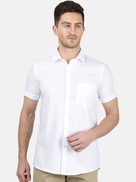 

Monte Carlo Men White Regular Fit Solid Casual Shirt