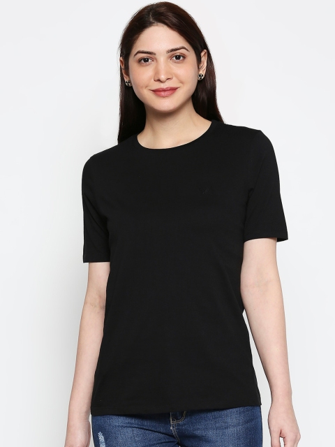 

AMMARZO Black Solid Regular Top