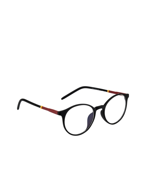 

Gold Berg Unisex Black & Maroon Solid Full Rim Round Frames GB-99110