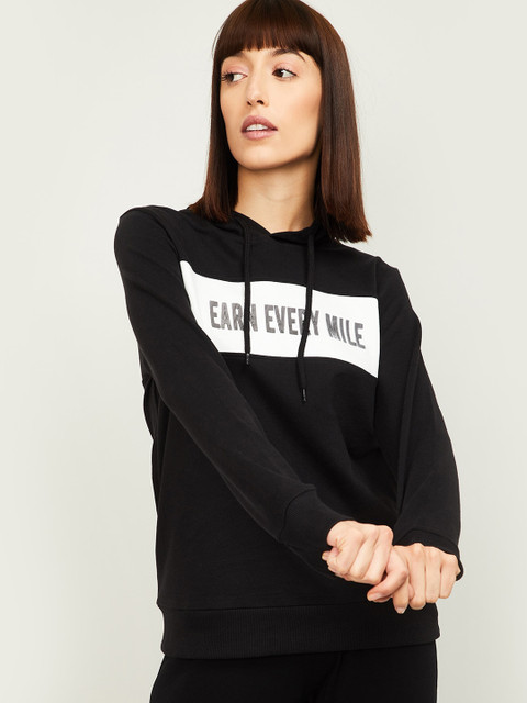 

Kappa Women Black Printed Sweatshirt