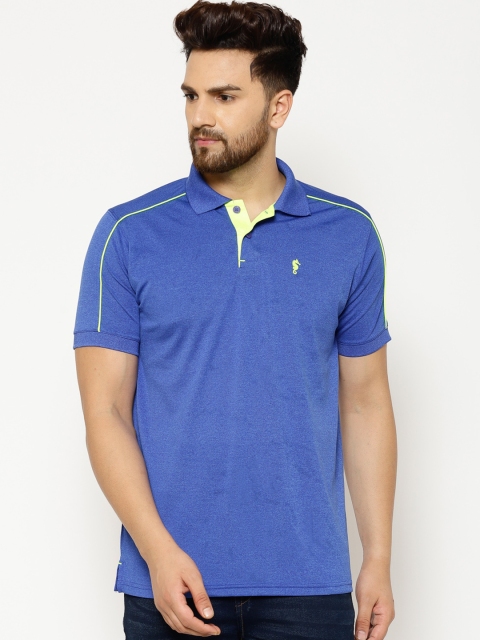 

EPPE Men Blue Solid Polo Collar T-shirt