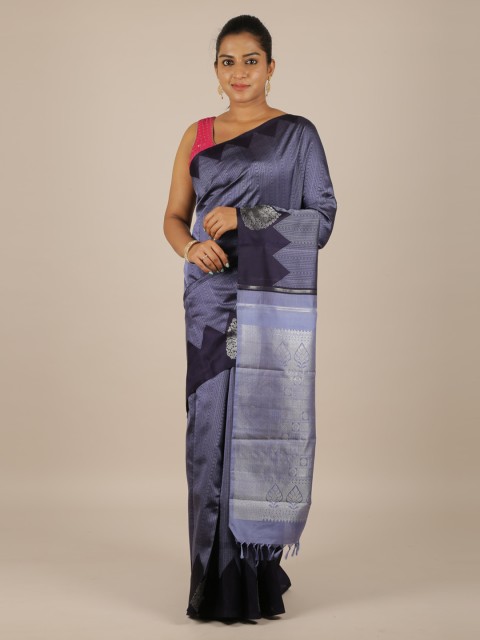 

Pothys Navy Blue Pure Silk Woven Design Kanjeevaram Saree