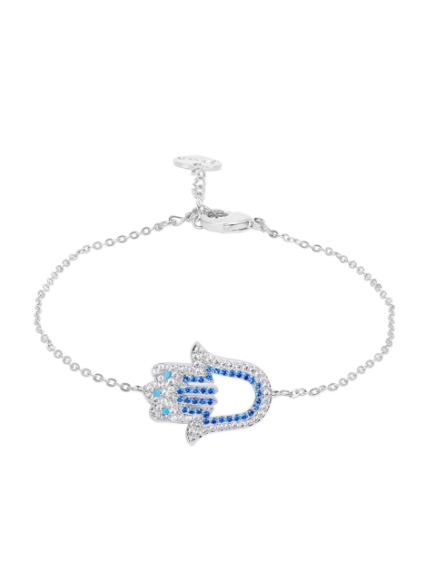 

Moon Dust Blue & Sterling Silver Evil Eye & Hamsa Charm Bracelet