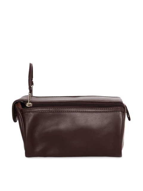 

Leather World Brown Solid Leather Travel Pouch