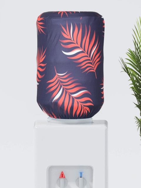 

Cortina Set Of 2 Navy Blue & White Printed Water Dispenser Covers