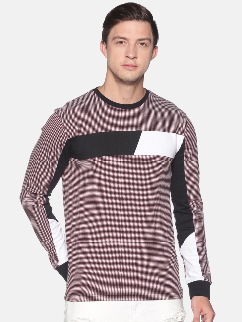 

UrGear Men Multicoloured Colourblocked Round Neck Cotton Pure Cotton T-shirt, Multi
