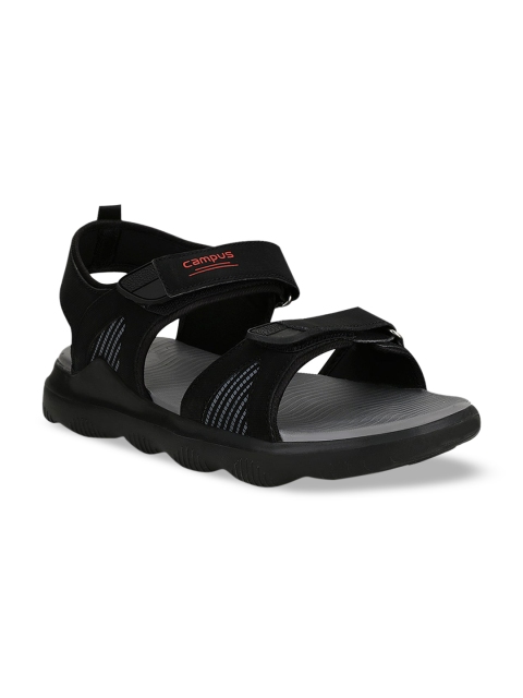 

Campus Men Black & Grey Sports Sandals