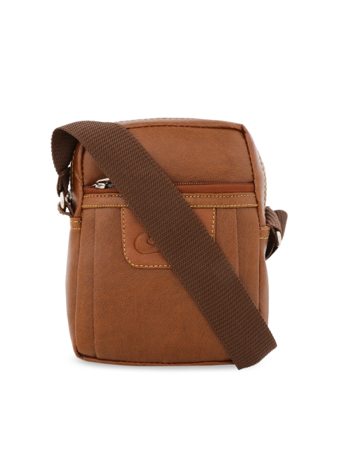 

Leather World Unisex Tan Brown Textured Accessory Bag