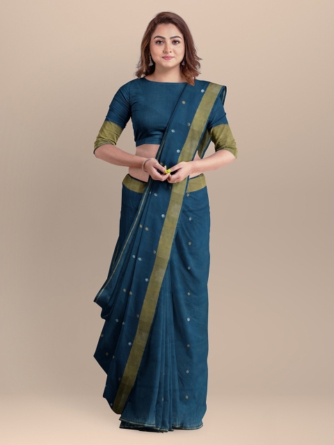 

APCO Blue Pure Cotton Woven Design Venkatgiri Saree