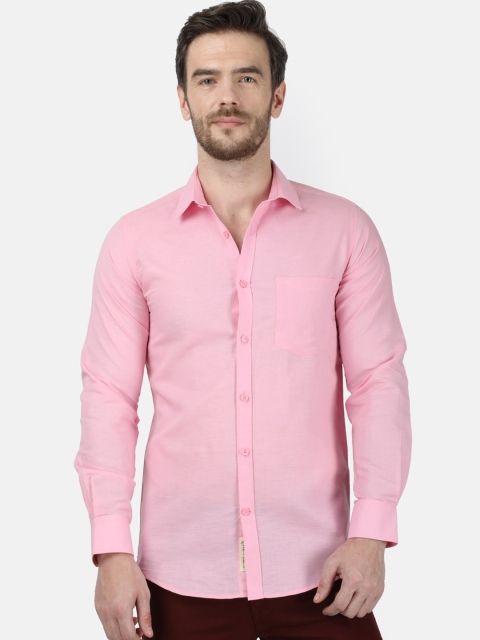 

Monte Carlo Men Pink Regular Fit Solid Casual Shirt