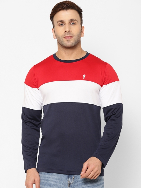 

EPPE Men Navy Blue Colourblocked Round Neck T-shirt