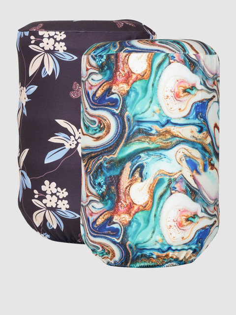 

Cortina Set Of 2 Printed Water Dispenser Covers, Blue