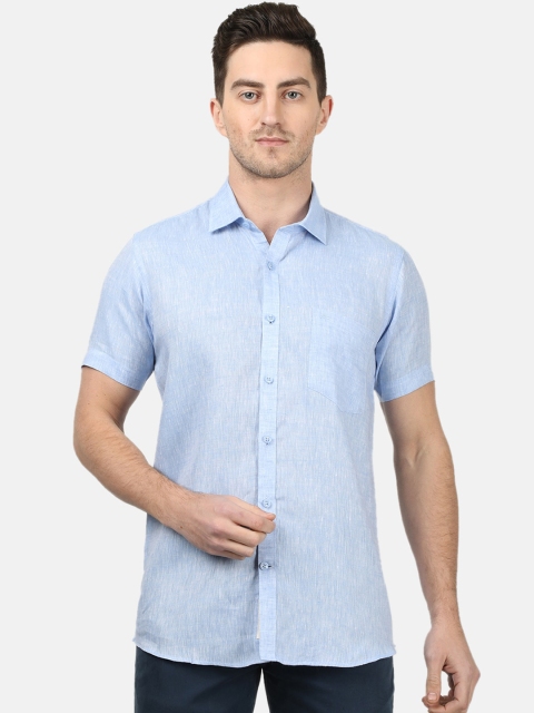 

Monte Carlo Men Blue Regular Fit Solid Casual Shirt