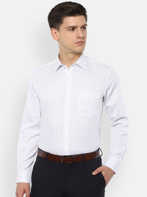 

Van Heusen Men White Regular Fit Striped Formal Shirt