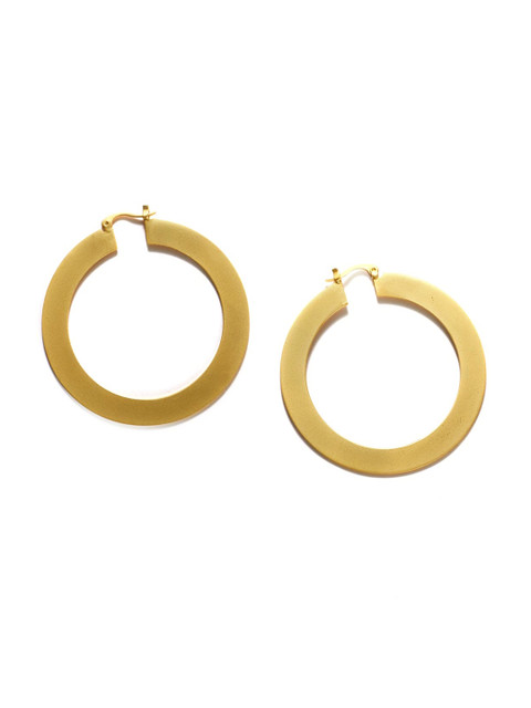 

Foxy Sperks Gold-Toned Contemporary Hoop Earrings